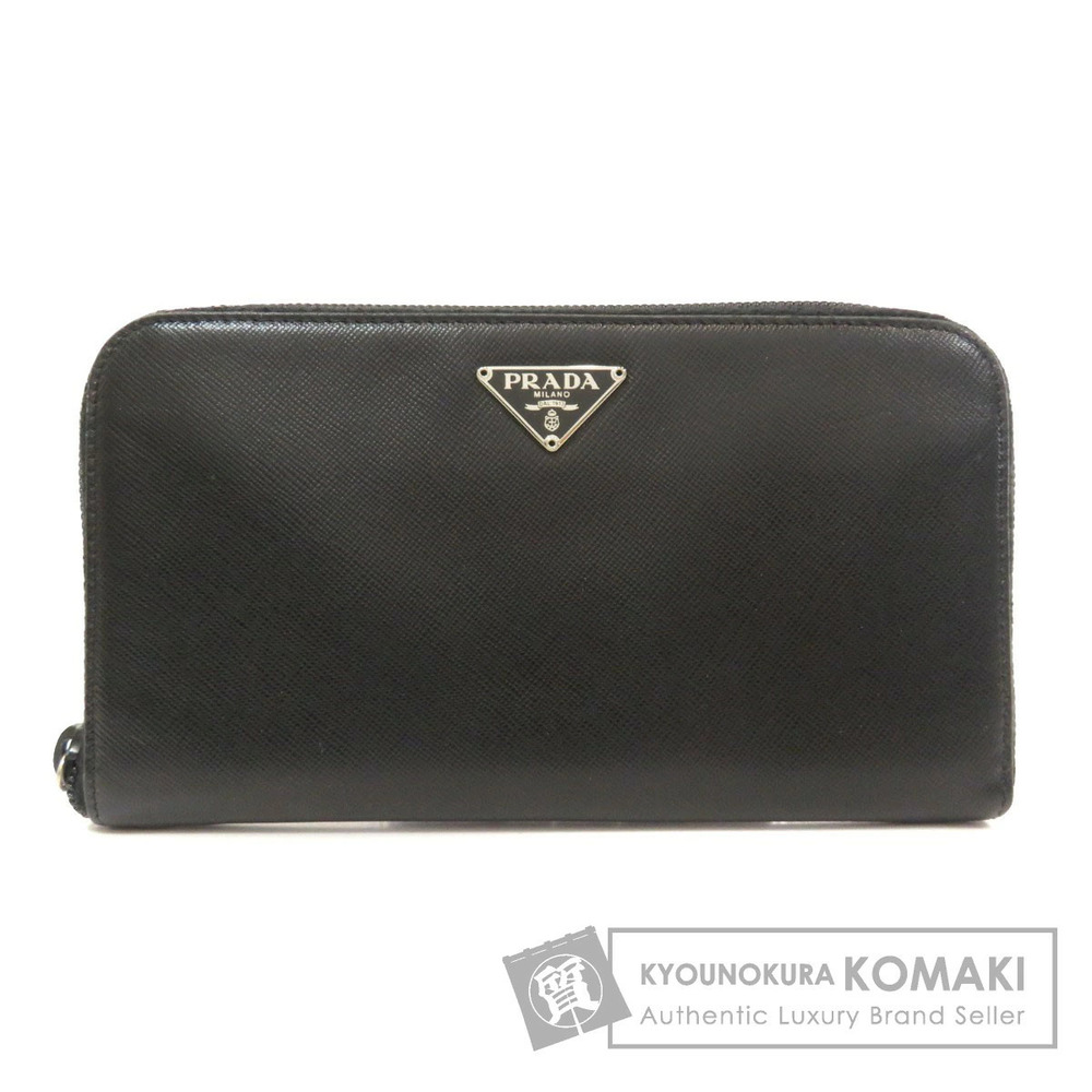Prada Plate Long Wallet Leather